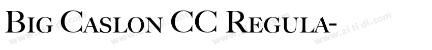 Big Caslon CC Regula字体转换 Big Caslon CC Regula字体转换